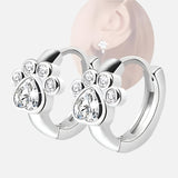 Обици Прегръдка на Лапа с Блестяща Циркония