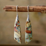 Винтидж обеци с натурални камъни