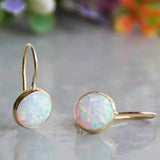 Винтидж обеци от злато с опалова камък