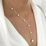 Винтидж огърлица с перлен медальон